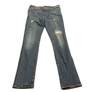 J. Crew Mercantile Flex Slim Straight Leg Distressed Jeans W34 L 32
